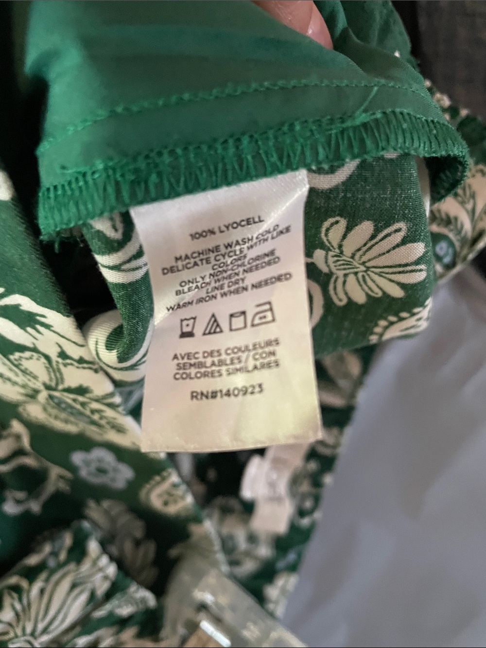 Green & White Floral Wide-Leg Pants - Picture 4 of 5